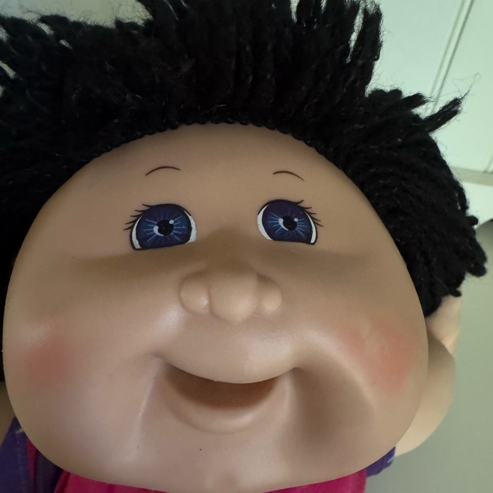 Adorable Pink Doll with Black Hair - Picture 2 of 11